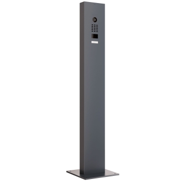 Domofonas su stovu ir pagrindo plokšte Smart Doorbird D1101V, antracito spalvos