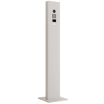 Apsaugos sistema su stovu ir pagrindo plokšte Smart Doorbird D1101V, balta.