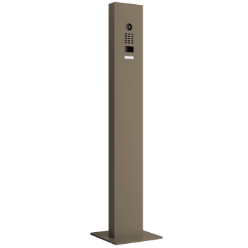 Apsaugos sistema su stovu, įskaitant pagrindo plokštę Smart Doorbird D1101V, smėlio spalvos.