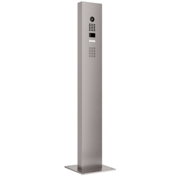 Domofonas su stovu + pagrindu Smart Doorbird D1101KV su klaviatūros moduliu, nerūdijančio plieno išvaizda.