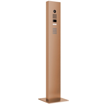 Domofonas su stovu + pagrindas Smart Doorbird D1101KV su klaviatūros moduliu, bronzos spalvos