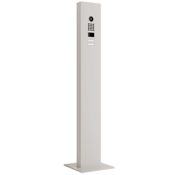 Apsaugos sistema su stovu, įskaitant pagrindo plokštę, Smart for Two Doorbird D1102V, balta.