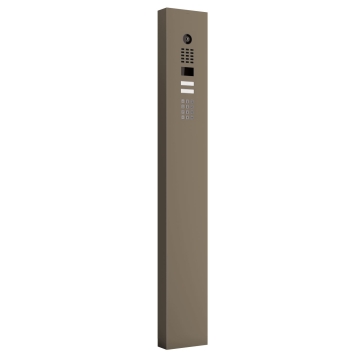 Apsaugos sistema su stovu „Smart for Two Doorbird D1102KV“ su klaviatūros moduliu, smėlio spalvos.