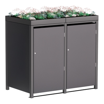 Dviem šiukšlių dėžėms "Emma", 120L, antracito spalvos.