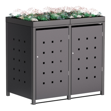 Dviguba šiukšlių dėžės talpykla "Martha", 2 x 240 l, antracito spalvos