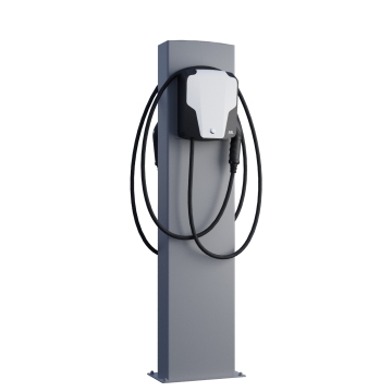 ABL Wallbox "EnergizeStand for Two" stovas su pagrindo plokšte, pilkas.