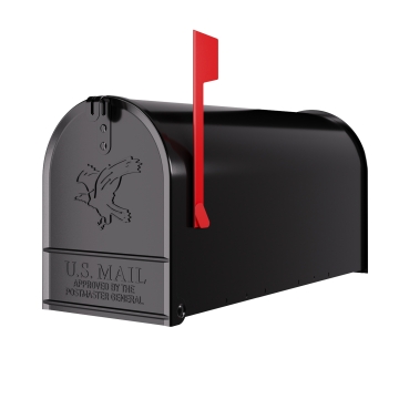 Amerikietiška pašto dėžutė "Big US Mailbox", tvirtinama prie sienos, juodos spalvos.