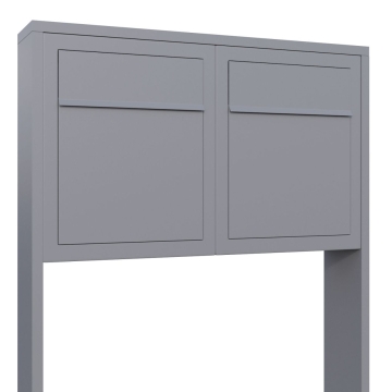 Pašto dėžutės komplektas "Base for Two", pilka metalo spalvos