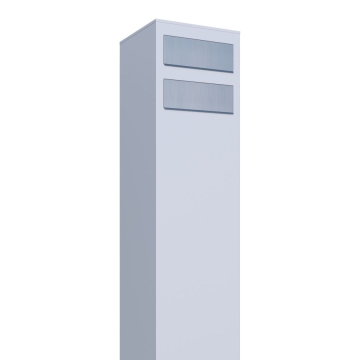 Pašto dėžutės komplektas "Monolith" dviems, baltas su nerūdijančio plieno durelėmis.