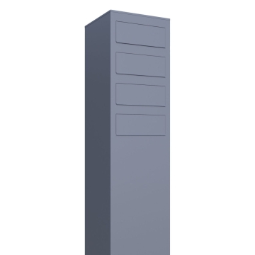 Pašto dėžučių komplektas „Monolith“, skirtas keturiems, pilka metaliko spalva