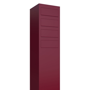 Pašto dėžučių kompleksas "Monolith" keturioms dėžutėms, raudonas