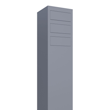 Pašto dėžučių sistema Monolith, trims, pilka metalo spalvos.