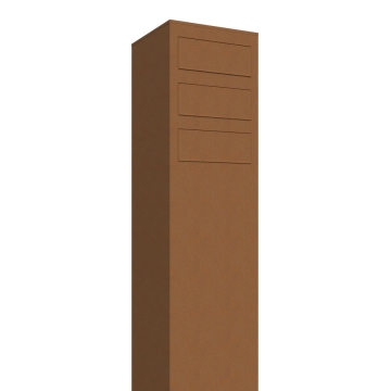 Pašto dėžučių komplektas "Monolith" trims, rūdžių spalvos