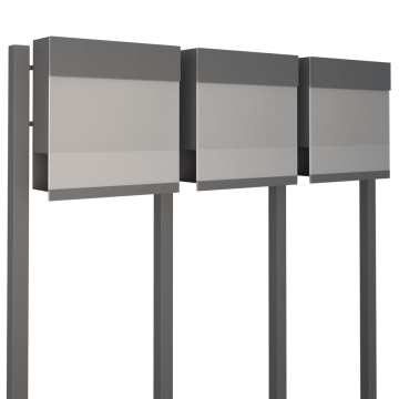 Pašto dėžučių sistema Manhattan Special White trims, pilka metalo spalvos