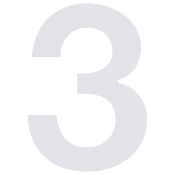 Namo numeris ''3'' Baltas