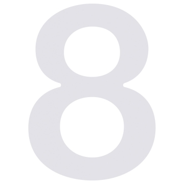 Namo numeris ''8'' Baltas