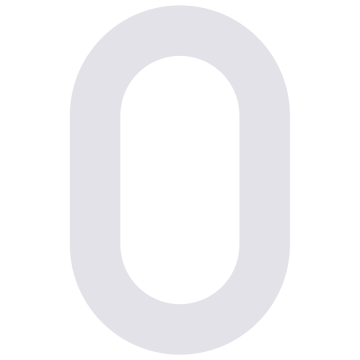 Lipnus namo numeris "0" - 76 mm, baltas