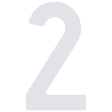 Lipnus namo numeris "2" - 76 mm, baltas