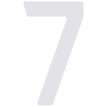 Lipnus namo numeris "7" - 76 mm, baltos spalvos.