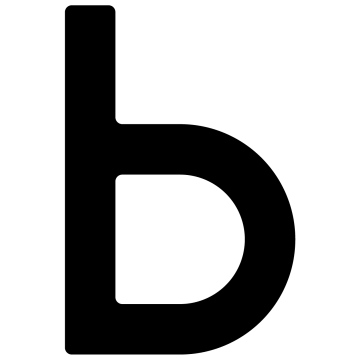 Lipnus namo numeris "b", 76 mm, juodas.