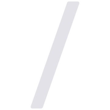 Lipnus ženklas pasvirasis brūkšnys "/" - 76 mm, baltas