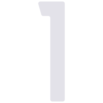 Lipnus namo numeris "1" - 40 mm, baltas.