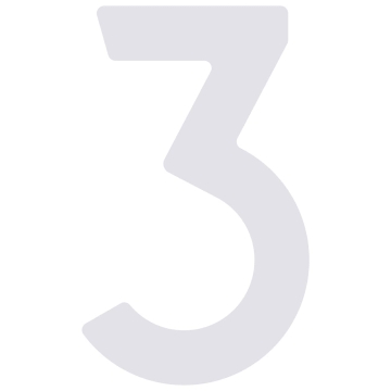 Lipnus namo numeris "3" - 40 mm, baltas