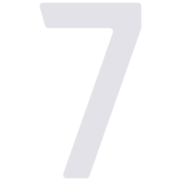 Lipnus namo numeris "7" - 40 mm, baltas.