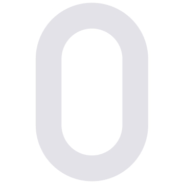 Lipnus namo numeris "0" - 40 mm, baltas.
