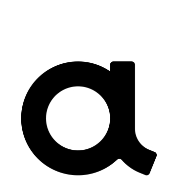 Lipnus namo numeris "a" - 40 mm, juodas