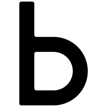 Lipnus namo numerio ženklas "b" - 40 mm, juodas.