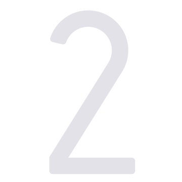 Lipnus namo numeris "2", 152 mm, baltas.