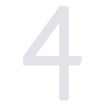 Lipnus namo numeris "4" - 152 mm, baltas.