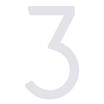 Savaime prilimpantis namo numeris "3" - 245 mm, baltas.