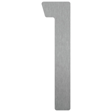 Lipnus namo numeris "1" - 76 mm, nerūdijančio plieno