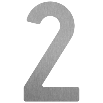 Lipnus namo numeris "2" - 76 mm, nerūdijančio plieno