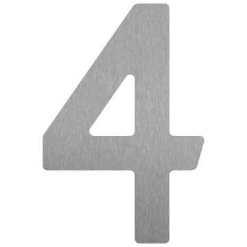 Lipnus namo numeris "4" - 76 mm, nerūdijančio plieno