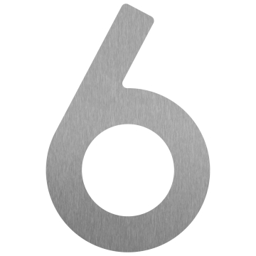 Lipnus namo numeris "6" - 76 mm, nerūdijantis plienas