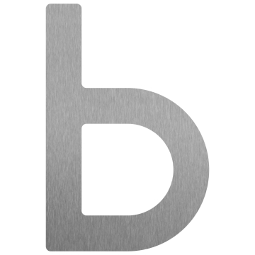 Lipnus namo numeris "b" - 76 mm, pagamintas iš nerūdijančio plieno