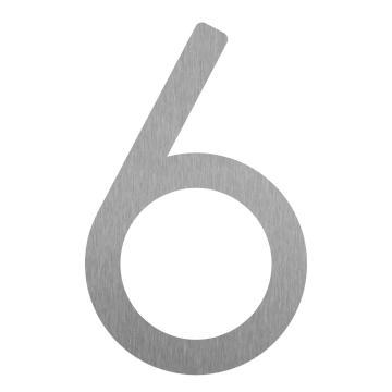 Lipnus namo numeris "6" - 152 mm, nerūdijančio plieno