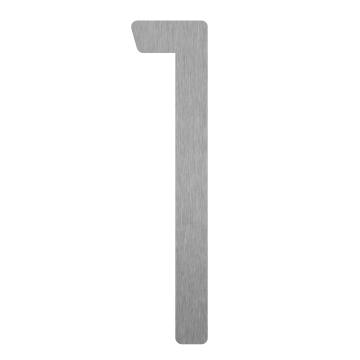 Modernus namo numeris ''1'' - 200 mm, pagamintas iš nerūdijančio plieno.