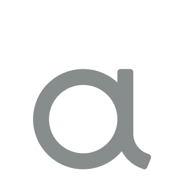 Moderni raidė „a“ – 200 mm, pilkos metalo spalvos