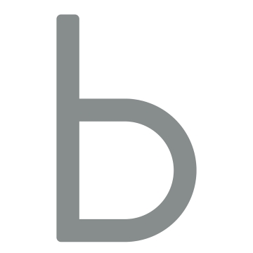 Šiuolaikinė raidė "b" - 200 mm, pilkos metalo spalvos.