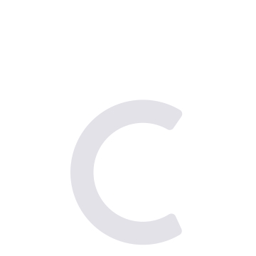 Šiuolaikinė raidė ''c'' - 200 mm, balta