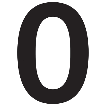 Namo numeris ''0'' Juodas