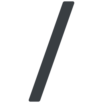Lipnus ženklas "Slash" / - 76 mm, antracito spalvos