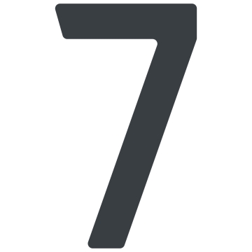 Lipnus namo numeris "7" - 40 mm, antracito spalvos