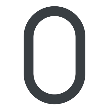 Lipnus namo numeris "0" - 152 mm, antracito spalvos.