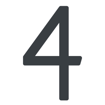 Modernus namo numeris ''4'' - 152 mm, antracito spalvos