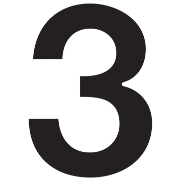 Namo numeris ''3'' Juodas